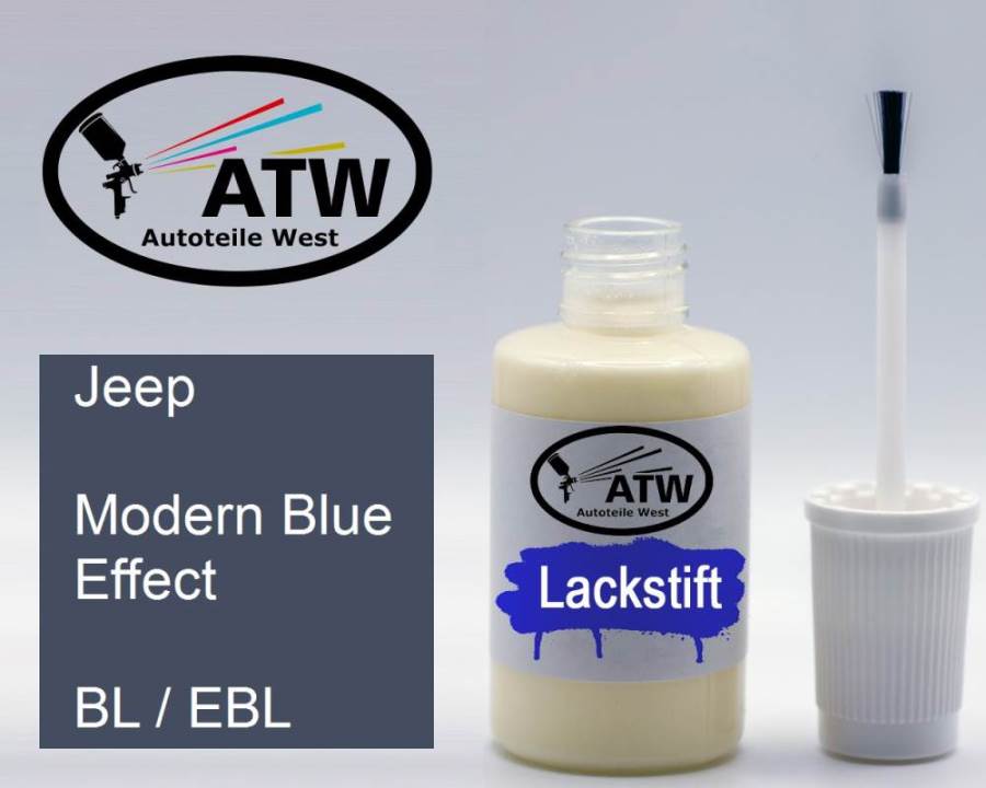 Jeep, Modern Blue Effect, BL / EBL: 20ml Lackstift, von ATW Autoteile West.